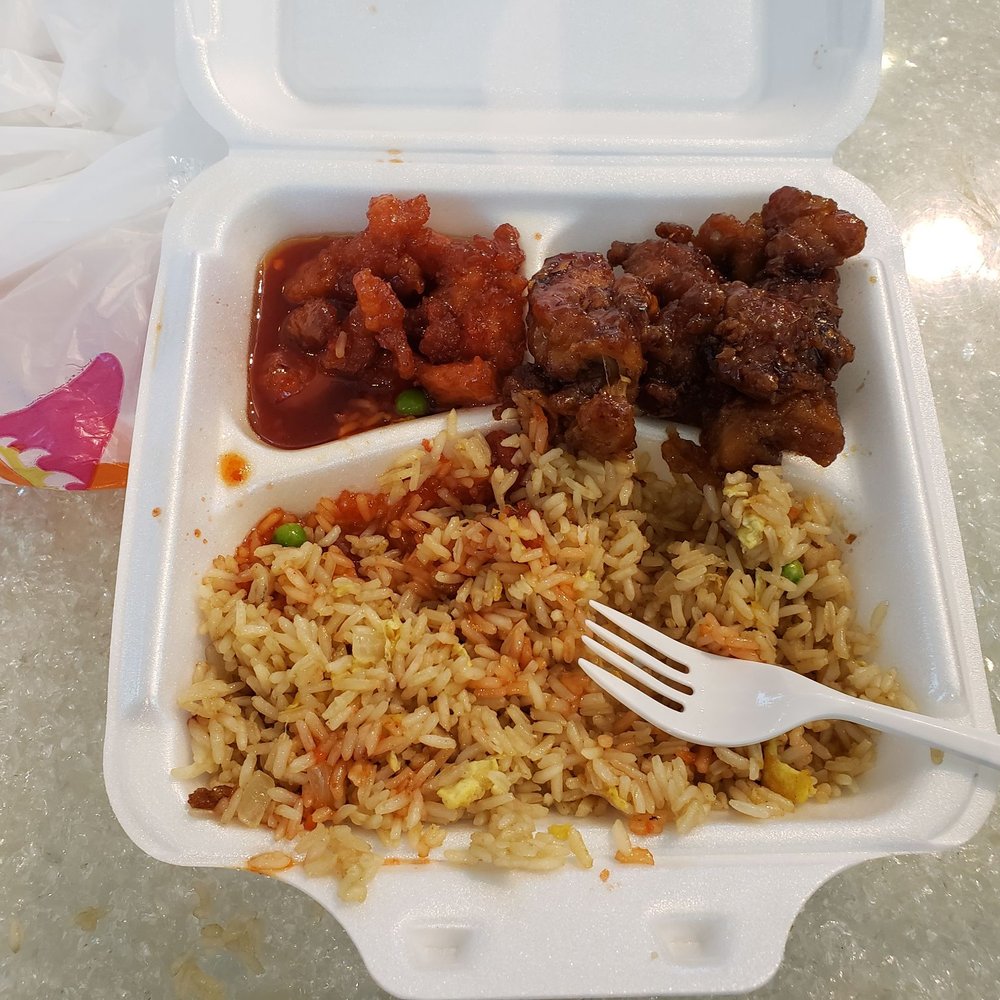 Sweet sour chicken - mango chicken Fried rice Sweet sour chicken - mango chicken Fried rice