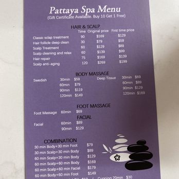 Pattaya Spa - Menu. - Day Spas Near Me - Hollywood, Florida Pattaya Spa - Menu. - Day Spas Near Me - Hollywood, Florida