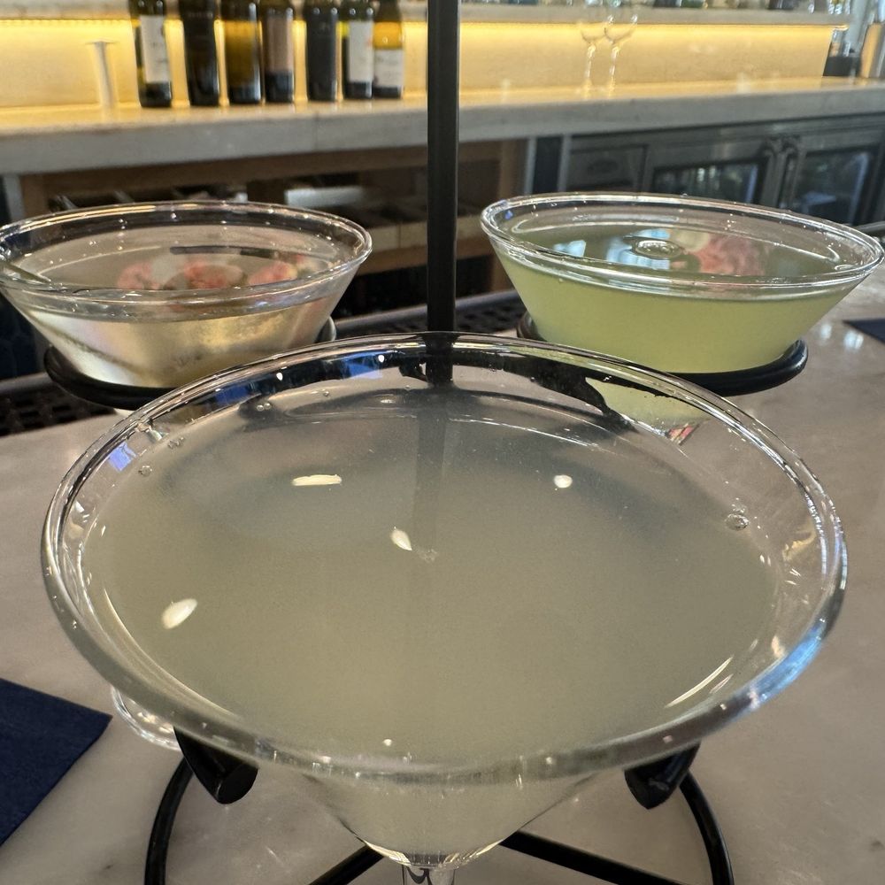 HH martini flight - lemon drop, classic and appletini. $12 on HH, M-F 3-6p.