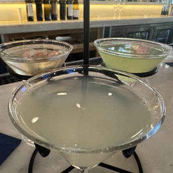 The Finch - HH martini flight - lemon drop, classic and appletini. $12 on HH, M-F 3-6p. - New American Near Me - Dallas, Texas