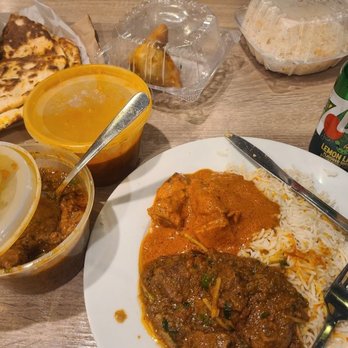Punjab Kabab House - Butter chicken,  curry goat,garlic Naan,  samosa... and 7up. Lpl - Indian Near Me - San Francisco, California