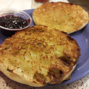 Polly's Pies - Toasted English muffin with melted butter and homemade jam - Bakeries Near Me - Fullerton, California Polly's Pies - Toasted English muffin with melted butter and homemade jam - Bakeries Near Me - Fullerton, California