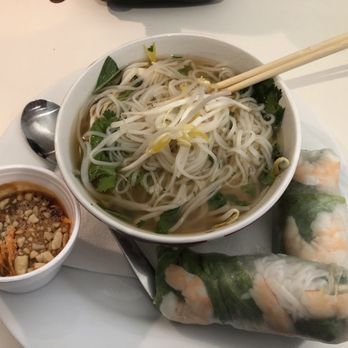 Pho VN 21 - Spring Rolls, Pho noodle soup with chicken. - Vietnamese Near Me - Houston, Texas Pho VN 21 - Spring Rolls, Pho noodle soup with chicken. - Vietnamese Near Me - Houston, Texas