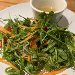 Garden salad with honey mustard dressing Garden salad with honey mustard dressing