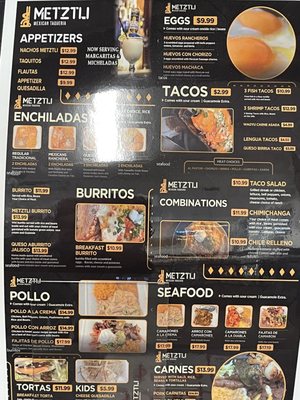 Menu photo 4 Metztli Mexican Taqueria Meridian, ID Menu photo 4 Metztli Mexican Taqueria Meridian, ID