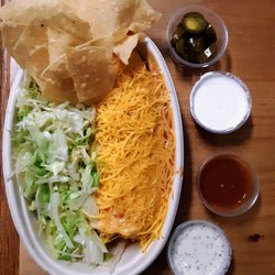 Taco Time - Casita Burrito platter (no tomatoes as requested)