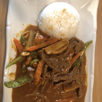 Thai Time - Massaman Curry Lunch with beef and spicy. It was good but I've had better at another local Thai spot. - Thai Near Me - Worcester, Massachusetts