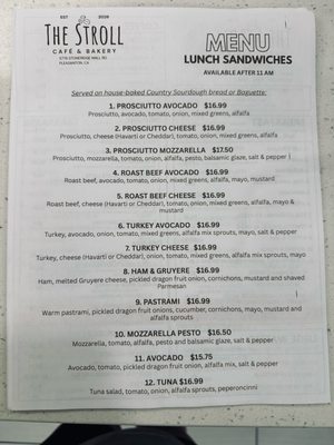 Menu photo 5 The Stroll Cafe and Bakery Pleasanton, CA Menu photo 5 The Stroll Cafe and Bakery Pleasanton, CA