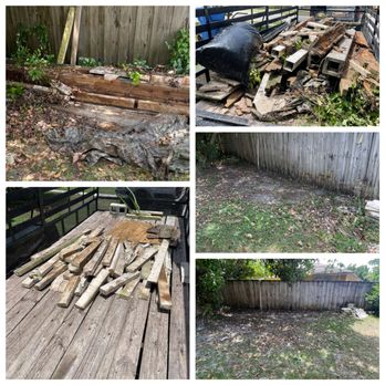 Streamline Junking - Yard Debris Removal (Old Pergola) - Junk Removal & Hauling Near Me