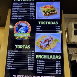 Kotija Jr Taco Shop - Menu. Seen 12/2025.