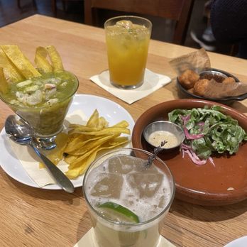 Bulla Gastrobar - Ceviche de Jalapeño, Lavender Margarita, Mango Mule, and the remnants of Datilles Rellenos - Spanish Near Me - Miami, Florida