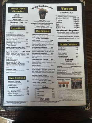 Menu photo 2 Moby Duck chowder & seafood Port Angeles, WA