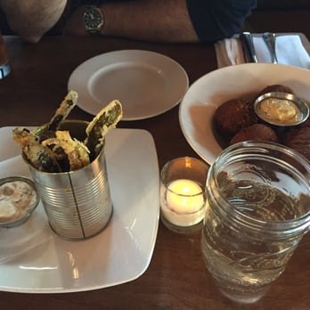 Engine Room - Fried pickles and hush puppies! - Southern Near Me - Mystic, Connecticut Engine Room - Fried pickles and hush puppies! - Southern Near Me - Mystic, Connecticut
