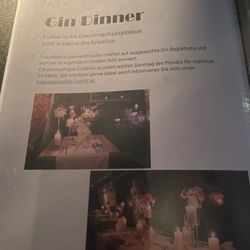 Stollen 1930 - Menu for gin dinner
