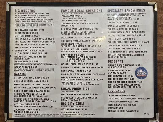 Menu photo 2 Big City Diner - Pearlridge Aiea, HI Menu photo 2 Big City Diner - Pearlridge Aiea, HI