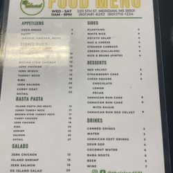 The Island 601 - Menu May 2022