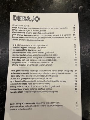 Menu photo 3 Debajo New York, NY