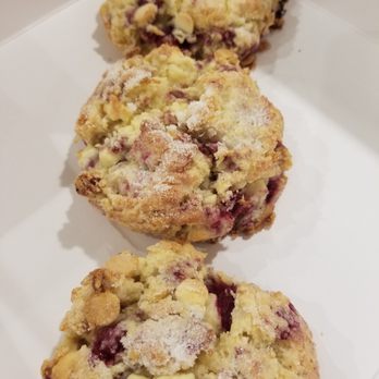 Duchess Atelier - Hot and fresh white chocolate and raspberry scones - Cooking Schools Near Me - Edmonton, Alberta Duchess Atelier - Hot and fresh white chocolate and raspberry scones - Cooking Schools Near Me - Edmonton, Alberta