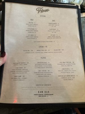 Menu photo 3 Fives New Orleans, LA