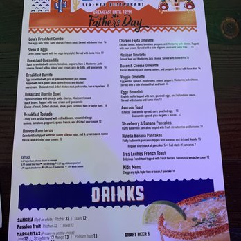 Lola's Tex-Mex Restaurant - Elevated pricing for Fathers Day - Tex-Mex Near Me - Andover, New Jersey Lola's Tex-Mex Restaurant - Elevated pricing for Fathers Day - Tex-Mex Near Me - Andover, New Jersey
