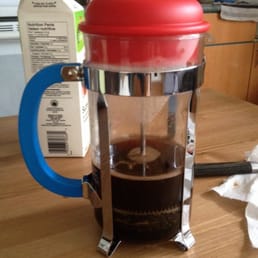 Colorful Bodum French press.