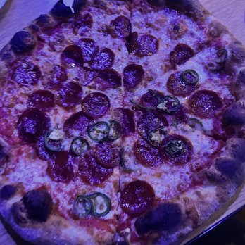 Scarr's Pizza - Half Pepperoni and half Hotboi - Pizza Near Me - New York, New York Scarr's Pizza - Half Pepperoni and half Hotboi - Pizza Near Me - New York, New York