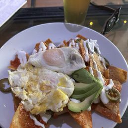 Chilaquiles and a beer Chilaquiles and a beer