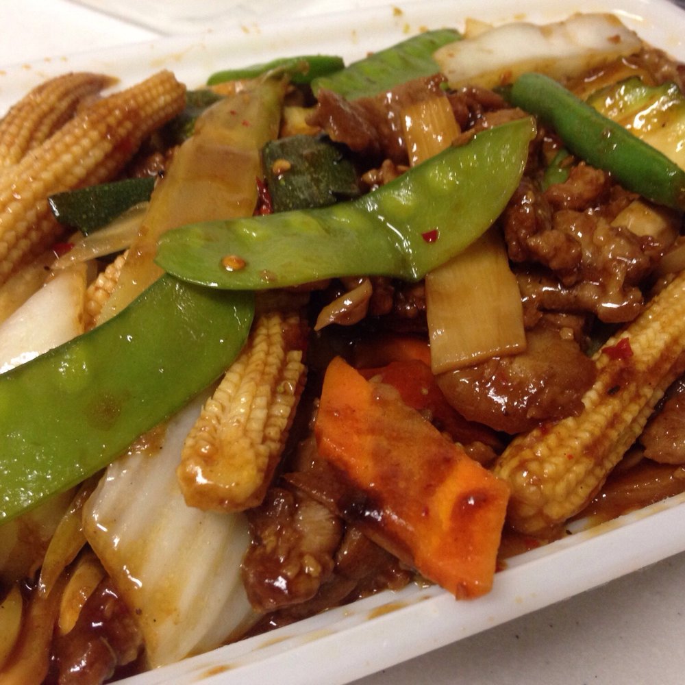Double Dragon Restaurant - Spicy Sacha Pork (comes with rice) - Chinese Near Me - Union, New Jersey