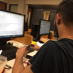 NEIU Ronald Williams library - A UIC student taking advantage of the NEIU facilities.