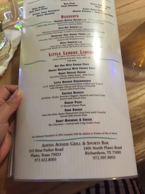 Menu photo 7 Austin Avenue I Plano, TX