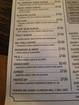 Menu photo 2 Rocky Mount Burger Company Rocky Mount, VA