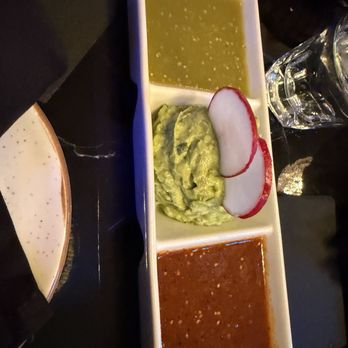 Taques Bar and Grill - The trio (minus the queso since they ran out) - Mexican Near Me - Farmington, Michigan Taques Bar and Grill - The trio (minus the queso since they ran out) - Mexican Near Me - Farmington, Michigan