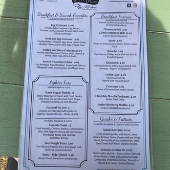 Sweet Lemon Kitchen - Menu - Cafes Near Me - Georgetown, Texas