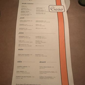 Ciccio - Menu - Pizza Near Me - Yountville, California Ciccio - Menu - Pizza Near Me - Yountville, California