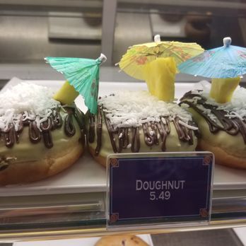 The Coffee House - Matcha + Coconut Donut with Pineapple Jam - Coffee & Tea Near Me - Anaheim, California
