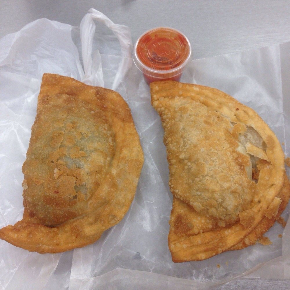 Cesar's Empanadas - Chicken & spinach on the left. Beef with vegetables on the right. - Food Trucks Near Me - Brooklyn, New York Cesar's Empanadas - Chicken & spinach on the left. Beef with vegetables on the right. - Food Trucks Near Me - Brooklyn, New York