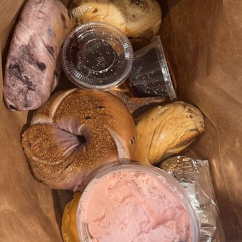 B Bagels - Half 1/2 Dozen Bagels + strawberry smear - Bagels Near Me - Jersey City, New Jersey