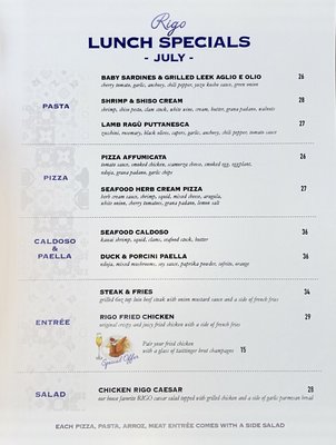 Menu photo 3 Rigo Honolulu, HI