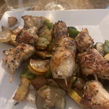 Athens Cafe - Chicken Souvlaki and Vegetables - Greek Near Me - Jacksonville, Florida