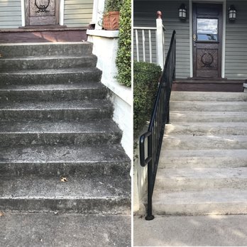 Pressure Washing Decatur - Front Porch Stairs Before and After - Patio Coverings Near Me - Decatur, Georgia Pressure Washing Decatur - Front Porch Stairs Before and After - Patio Coverings Near Me - Decatur, Georgia