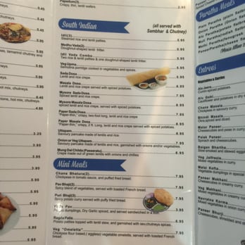 Uru Swati - Current menu - Indian Near Me - Chicago, Illinois