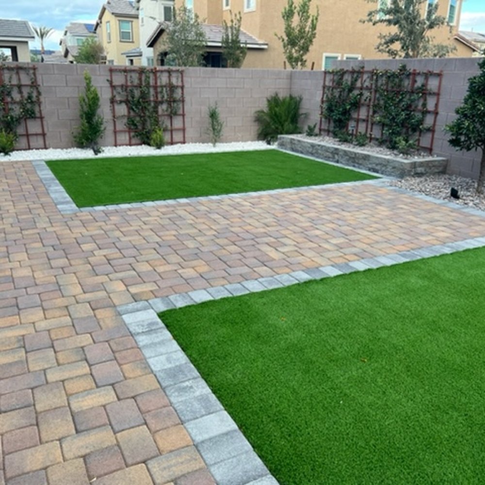 Maqueda Lawn Services - a backyard with artificial grass - Lawn Services Near Me Maqueda Lawn Services - a backyard with artificial grass - Lawn Services Near Me