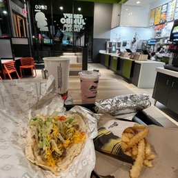 Tasty carne asada taco combo. Awful fries. Tasty carne asada taco combo. Awful fries.