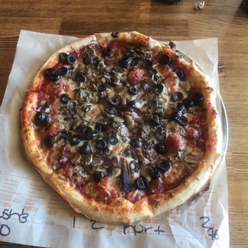 Blaze Pizza - Mushroom and black olives. - Salad Near Me - Davie, Florida