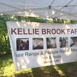 Exeter Farmer's Market - Kellie Brook Farm: one of the Farm tents with free range, pasture raised meats