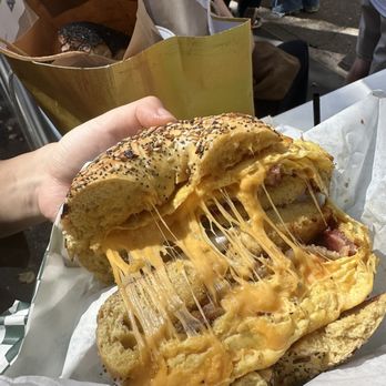 Leon's Bagels - Bacon Egg and Cheese Sandwich - Bagels Near Me - New York, New York Leon's Bagels - Bacon Egg and Cheese Sandwich - Bagels Near Me - New York, New York