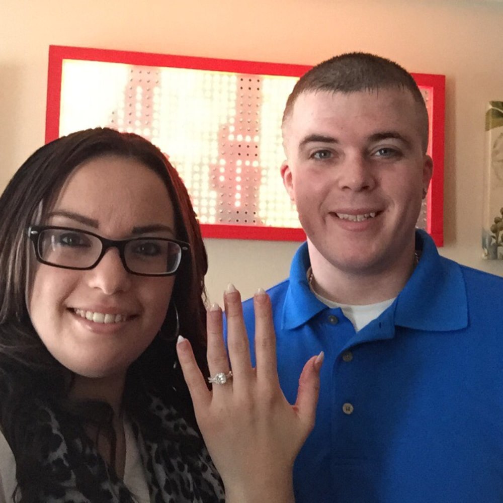Barsky Diamonds - My fiancé Amanda and I posing for our first engagement photo on Christmas morning. - Jewelry Near Me - Philadelphia, Pennsylvania Barsky Diamonds - My fiancé Amanda and I posing for our first engagement photo on Christmas morning. - Jewelry Near Me - Philadelphia, Pennsylvania