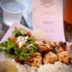Lazeez Eats - chicken kabob plate