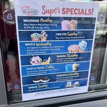 Bruster's Real Ice Cream - Daily specials! - Desserts Near Me - Las Vegas, Nevada Bruster's Real Ice Cream - Daily specials! - Desserts Near Me - Las Vegas, Nevada