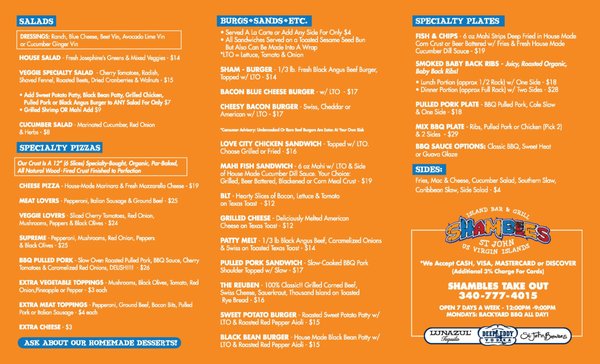 Menu photo 5 Shambles Island Bar and Grill St John, VI